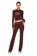 SC Fashion Casual Long Sleeve Pants Two Piece Set GLJS-B8201