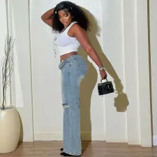 SC Fashion Vintage Casual Straight Jeans GAKF-41204