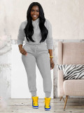 SC Solid Color Hooded Sweatshirt Sport Pants Suit MIL-140