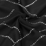 SC Hot Drill Sleeveless Split Long Dress NY-3331
