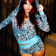 SC Leopard Print Hooded BFF 2 Piece Set GBGF-5055