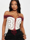SC Sexy Print Tie Up Vest Tops YWXS-XS-XS5266