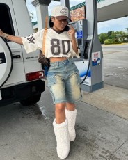 SC Loose Casual Big Pockets Denim Shorts LSD-2328
