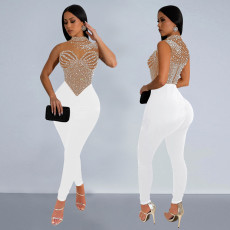 SC Sleeveless Hot Drill Jumpsuit BY-7168