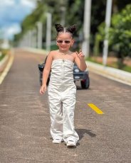 SC Kids Girl Wrap Chest Wide Leg Jumpsuit GYAY-8116