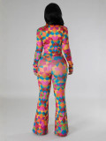 SC Print Long Sleeve Pants Two Piece Set GFTF-8815
