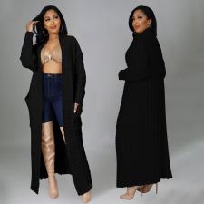 SC Solid Color Long Sleeve Thicken Sweater Coats OD-7007