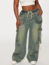 SC Fashion Loose Washed Wide Leg Jeans GKNF-11039