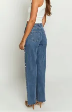 SC Pearl Washed Straight Jeans GKNF-11036