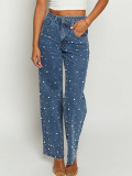 SC Pearl Washed Straight Jeans GKNF-11036