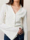 SC Solid Slim Cardigan Flare Sleeve Tops GZJF-2588