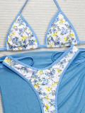 SC SexY Backless Print Bikini Three Piece Set CSYZ-TM26W