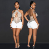 SC Sexy Halterneck Tight Mesh Romper GOSD-6956