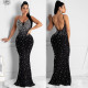 SC Rhinestone Studded Sling Maxi Dress GOSD-6561