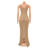 SC Mesh Hot Drill See Through Club Dress GOSD-6777