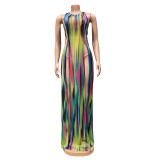 SC Mesh See Through Dress Swimsuit Three Piece Set GOSD-1328