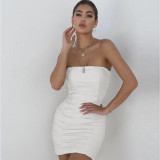 SC Sexy Solid Color Tube Tops Dress YMYF-857