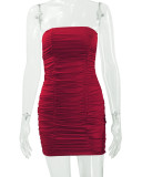 SC Sexy Solid Color Tube Tops Dress YMYF-857