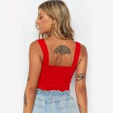 SC Sexy Solid Color Sleeveless Tank Tops YMYF-0893