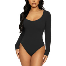 SC Long Sleeve Sollid Color Bodysuit GZJF-12006