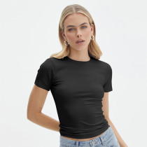 SC Short Sleeve Slim Solid Color T Shirt GZJF-2592
