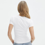 SC Short Sleeve Slim Solid Color T Shirt GZJF-2592