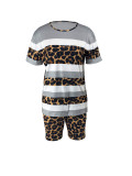 SC Camouflage Print Color Block Two Piece Shorts Set FOSF-8801
