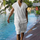 SC Men's V Neck Sleeveless Knits T Shirt Short Suit ZYFY-2425