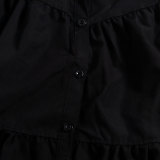 SC Plus Size Casual Solid Color Loose Dress GTYZ-7274