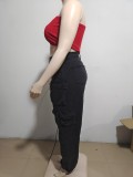 SC Plus Size Multi-pocket Jeans GAKF-21212