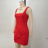 SC Sleeveless Solid Color Mini Dress GPBY-17172