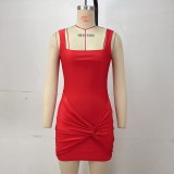 SC Sleeveless Solid Color Mini Dress GPBY-17172