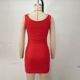 SC Sleeveless Solid Color Mini Dress GPBY-17172