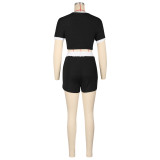SC Sport Knits Short Sleeve Two Piece Shorts Set AIL-308
