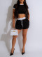 SC Sport Knits Short Sleeve Two Piece Shorts Set AIL-308