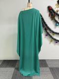 SC Plus Size Solid Color Cloak Wide Leg Jumpsuit NY-10985