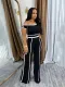 SC One Shoulder Sexy Sport Short Sleeve Pants Suit SFY-638