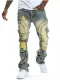 SC Men's Tassel Holes Micro Flare Jeans XCFF-8938