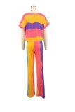 SC Colorful Print Loose Two Piece Pants Set XHXF-8716