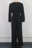 SC Long Sleeve Zipper Straight Jumpsuit GWDS-241211