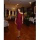 SC Slash Shoulder Tie Up Solid Two Piece Suit FOSF-8802