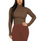 SC Half High Neck Long Sleeve Bottom Top GZJF-2591