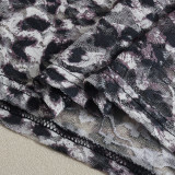 SC Lace Leopard Print Mini Dress GFRT-041653DBG