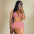 SC Sexy Plaid Print Backless Tie Up Shorts Suit GFRT-41439SHG