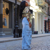SC Fashion Print Long Sleeve Jacket GFRT-41466THG