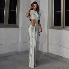 SC Irregular Hollow Out Maxi Dress GZJQ-K24D60047