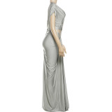 SC Irregular Hollow Out Maxi Dress GZJQ-K24D60047