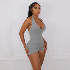 SC Sexy Sleeveless Deep V Neck Romper GZJQ-K23Q31022