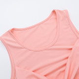 SC Sexy Solid Color Pleated Flutter Mini Dress FL-YL25006MHO