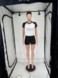 SC Contrast Color Sport Yoga Shorts Set(With Hairband) QXLB-10128